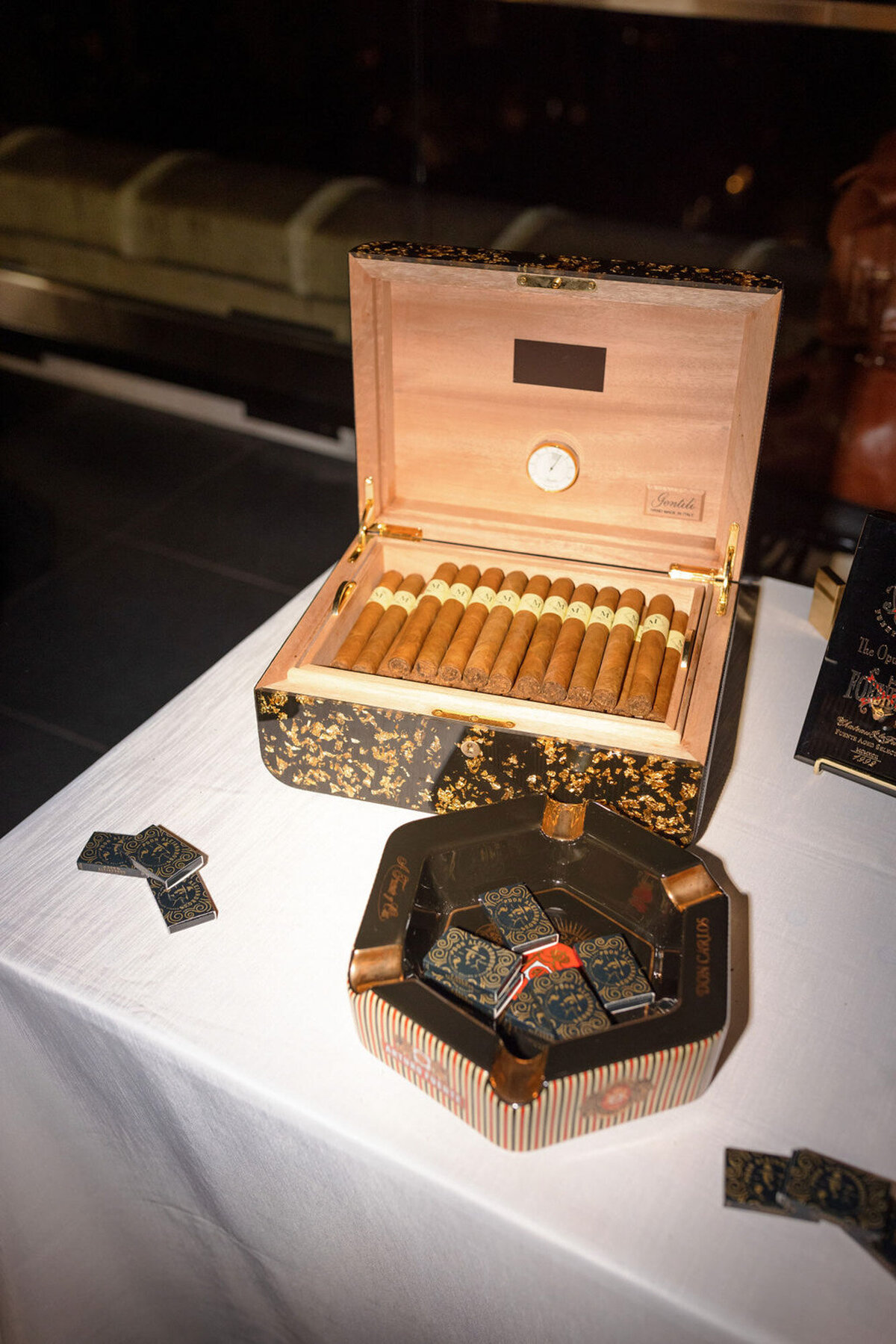 cigars at luxury wedding