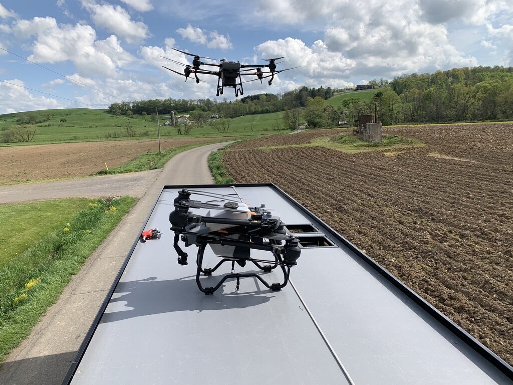 Raven 6 Rising going through training on the DJI Agras T-40
