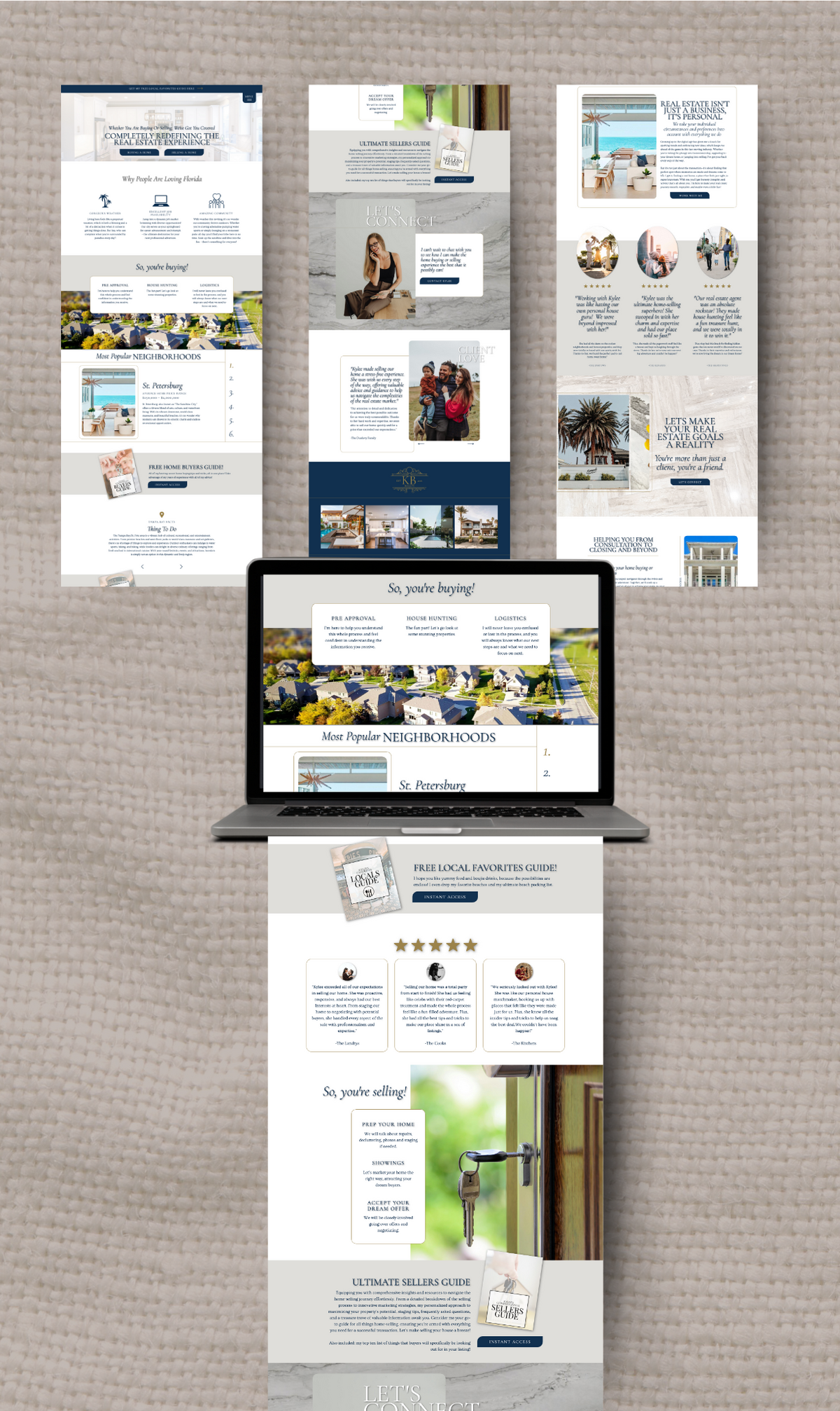 multiple screenshots of a website