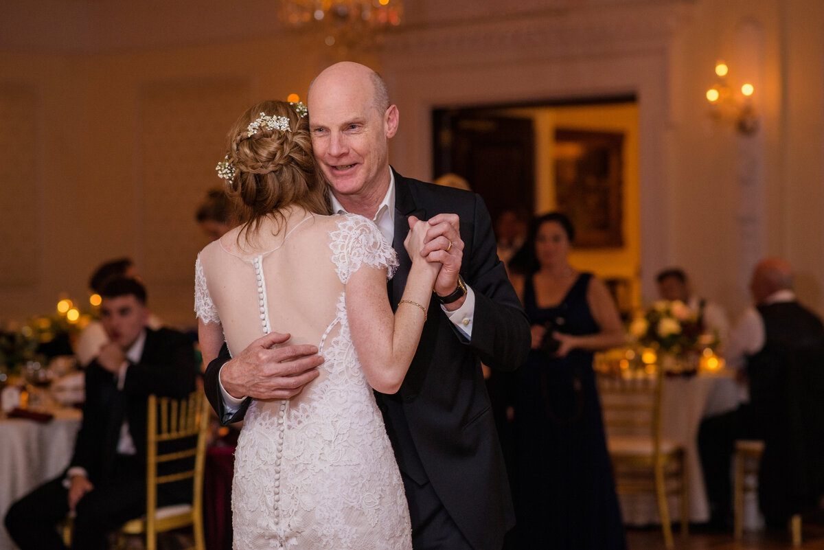 photo of bride dancing with dad from wedding at The Carltun