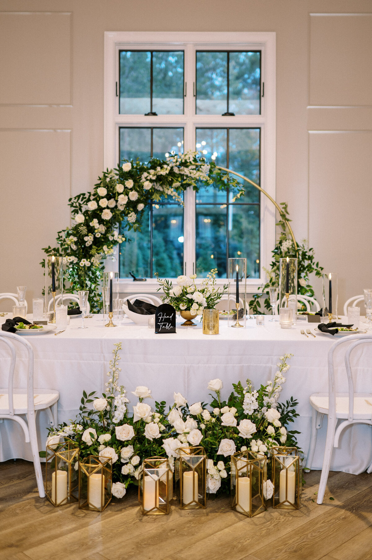 Reception details at the Bradford with florals and candles