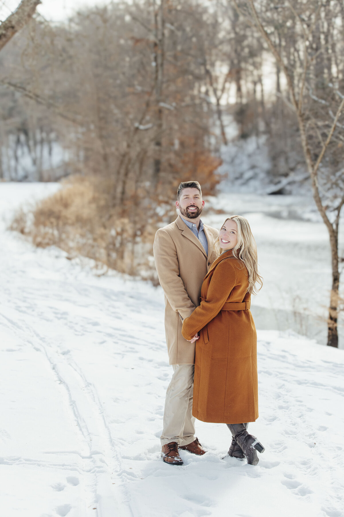 Proposal Photos | Groom-to-be proposing in the open fields at Natirar Park surrounded by scenic hills | Peapack-Gladstone, New Jersey