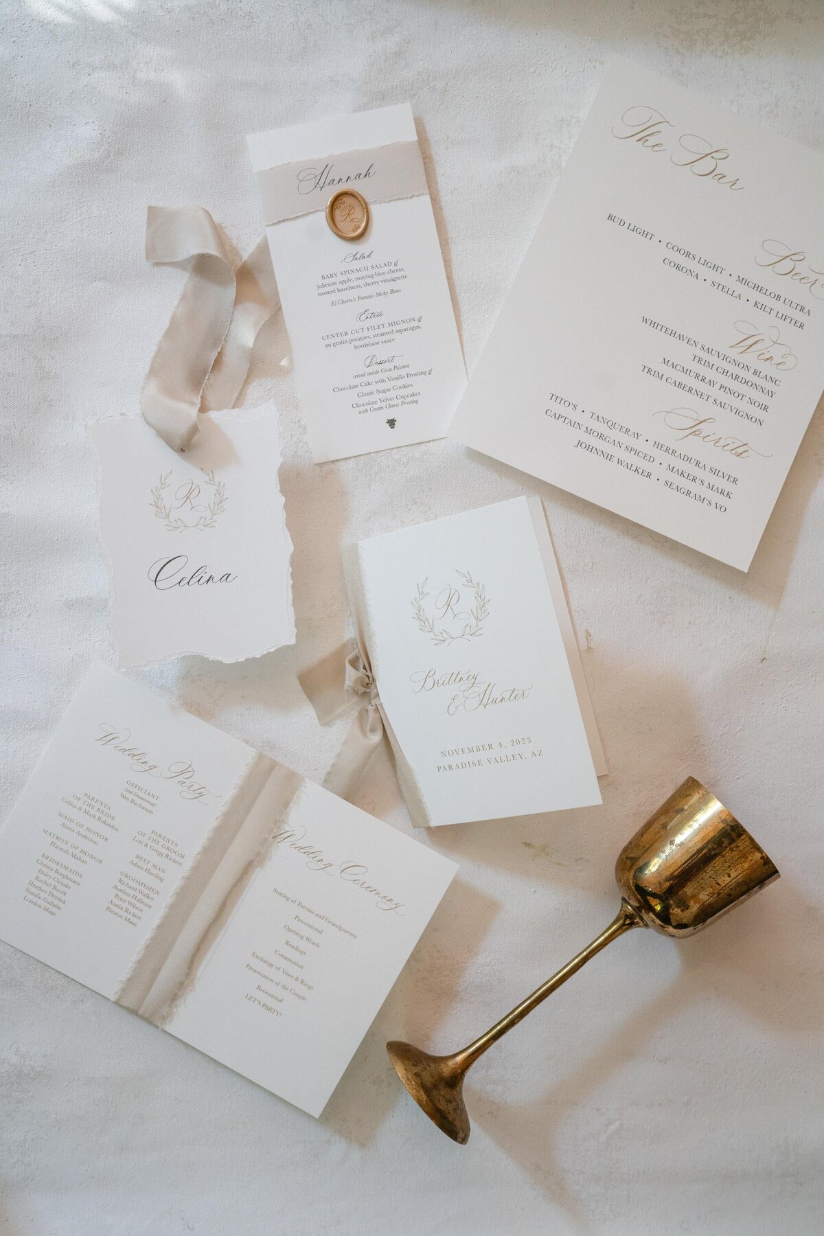 vintage-wedding-menu-ceremony-programs