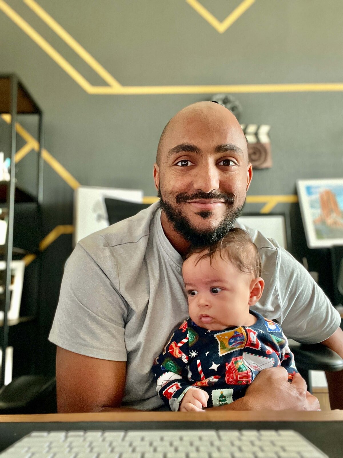 Mente Bezuneh with his son, Mikael Bezuneh