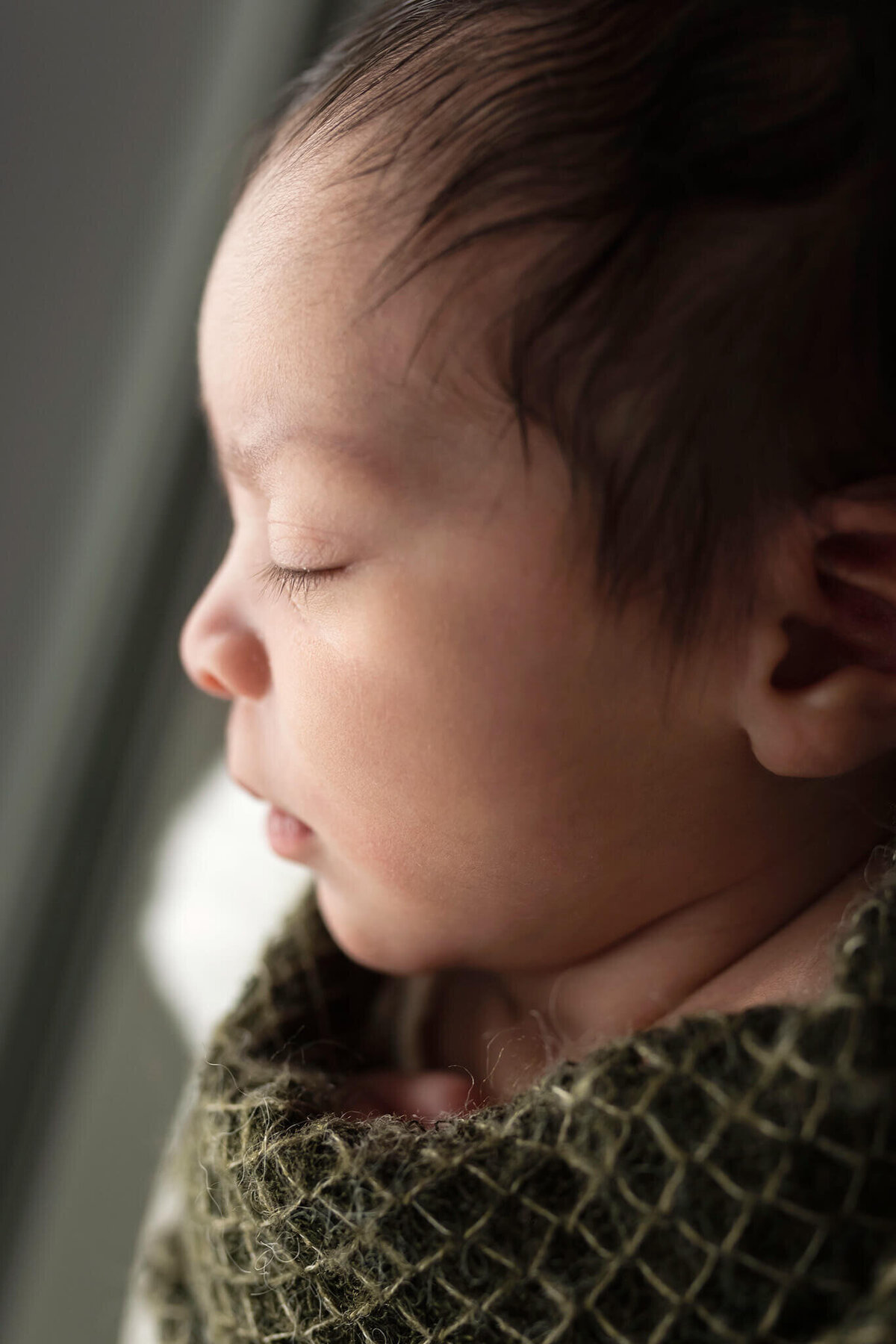 NJ Newborn photographer captures baby profile