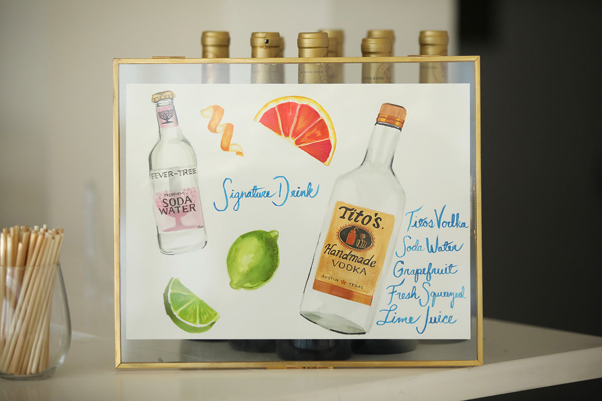 Signature Drink Sign for Newport Wedding