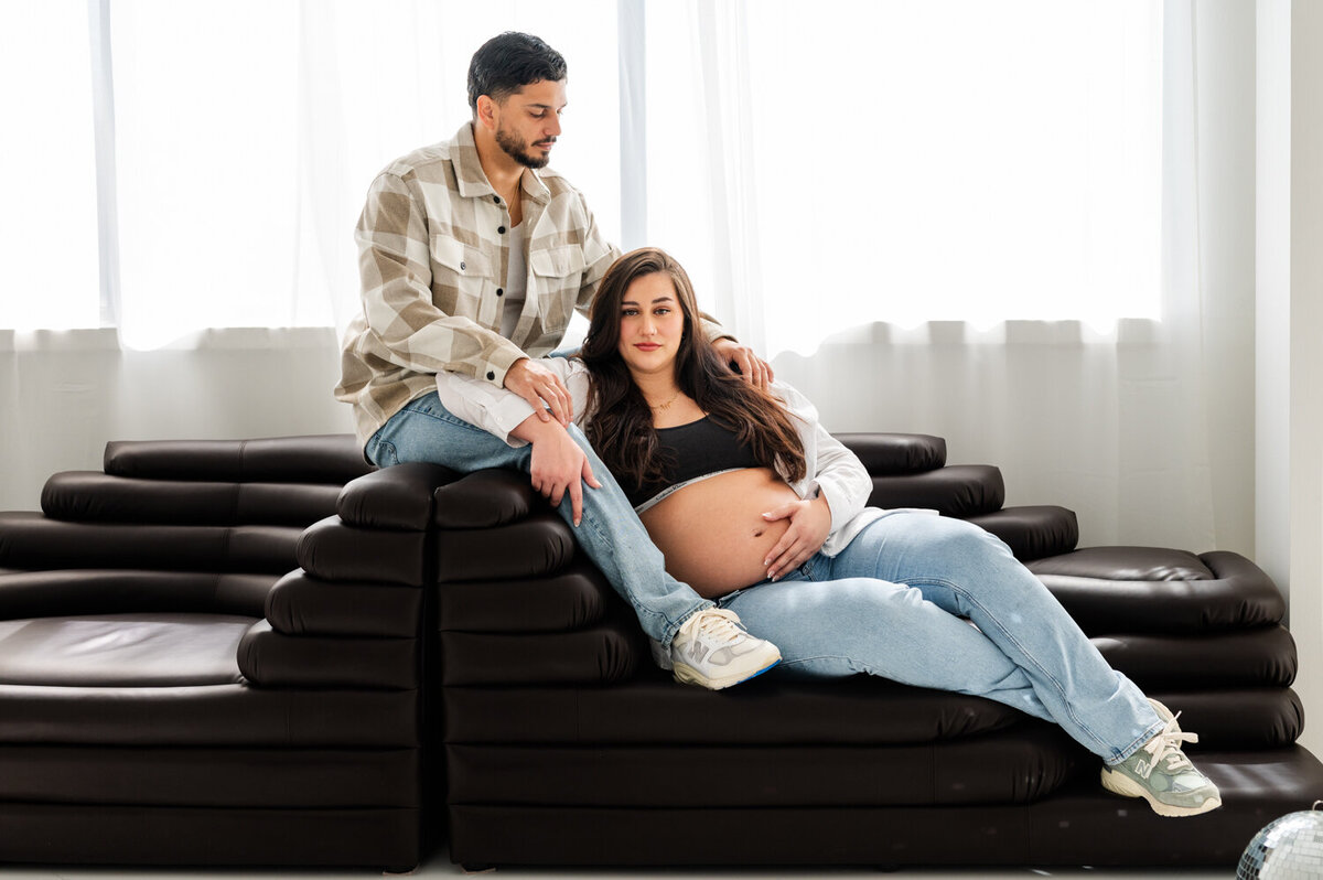 Maternity Session in studio at The Visuals in Winter Park, Fl