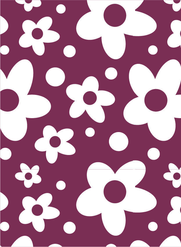 burgandy white floral