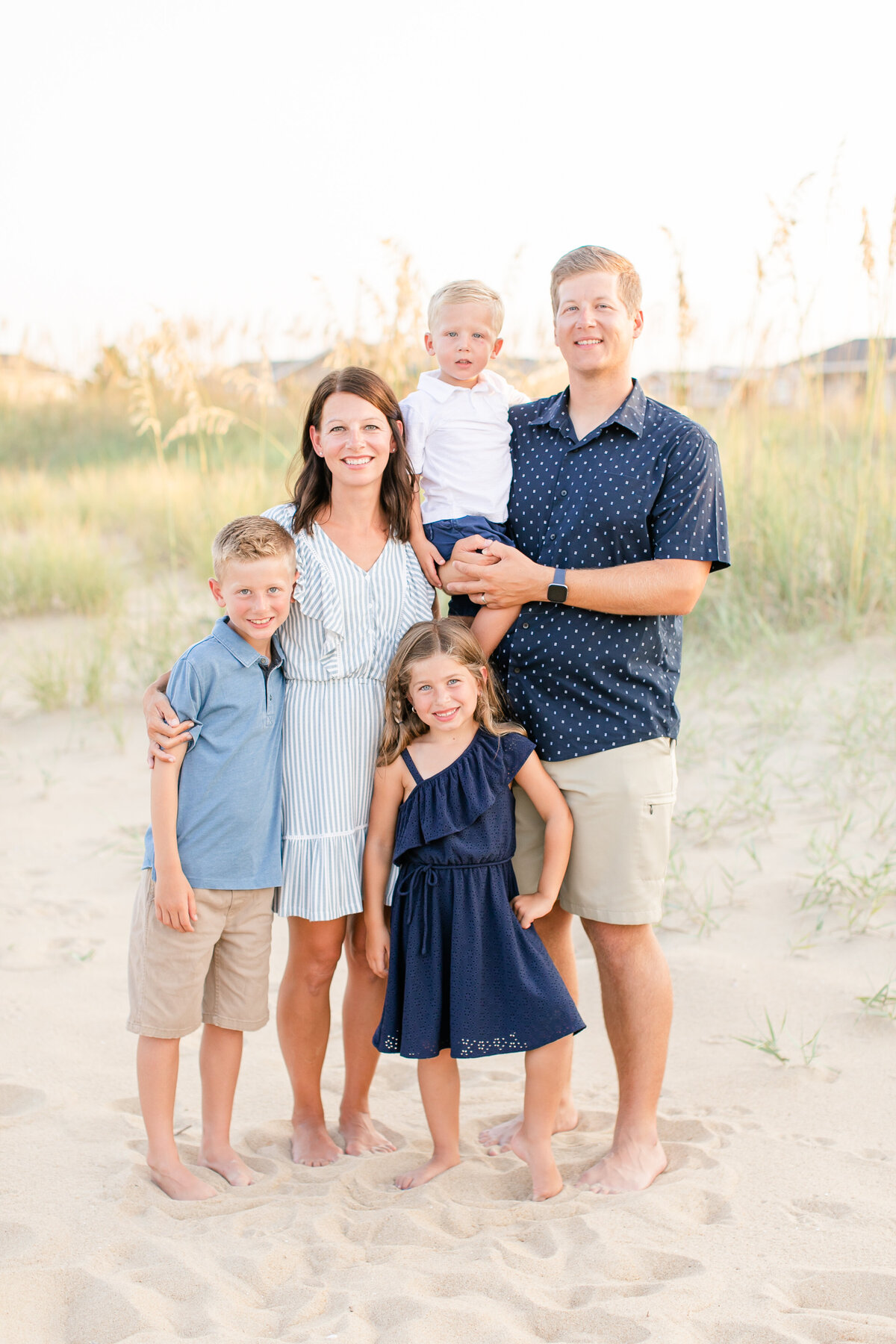 Extended family beach portrait session in Sandbridge.