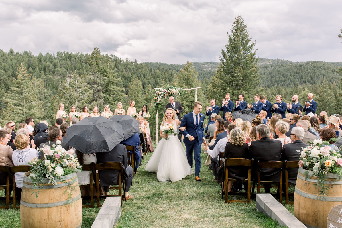 Wedding ceremony at Woodlands, Colorado