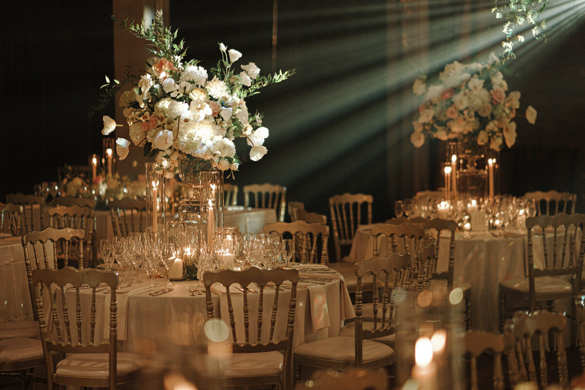 luxurious reception decor at montreal wedding