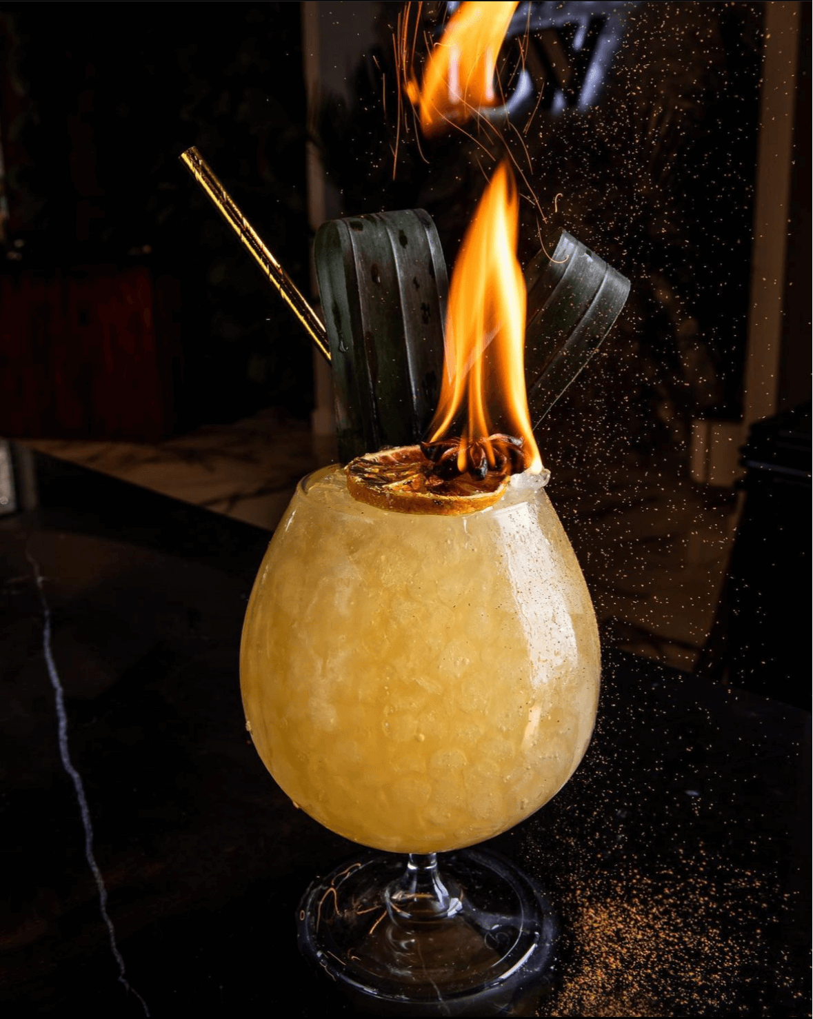 Ladies of Libation Consulting - Bungalow - Tipsy Sailor Tiki Fire Cocktail