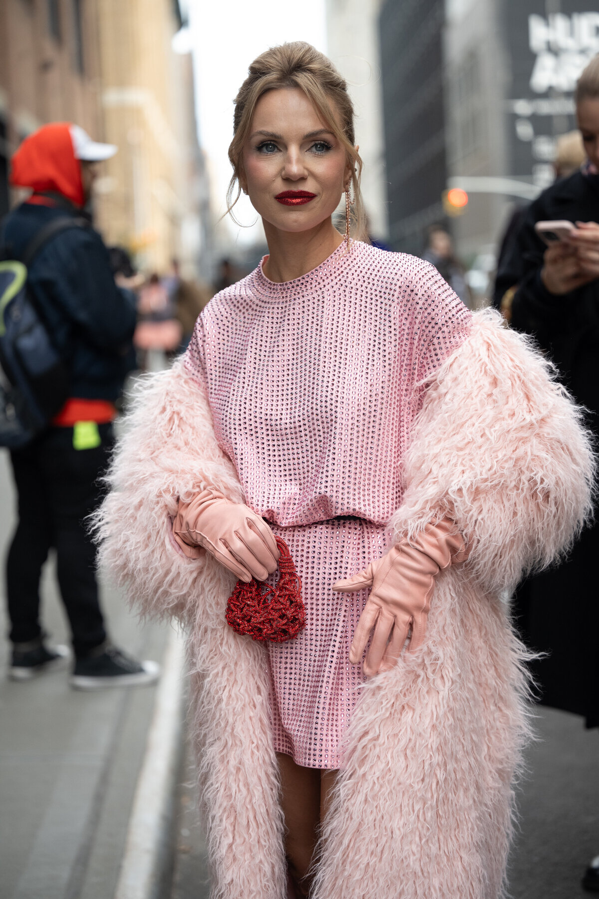 nyfw guest in pink