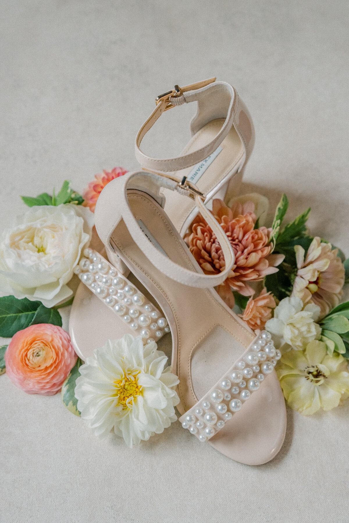 Bridal shoes at the Bristol Train Station