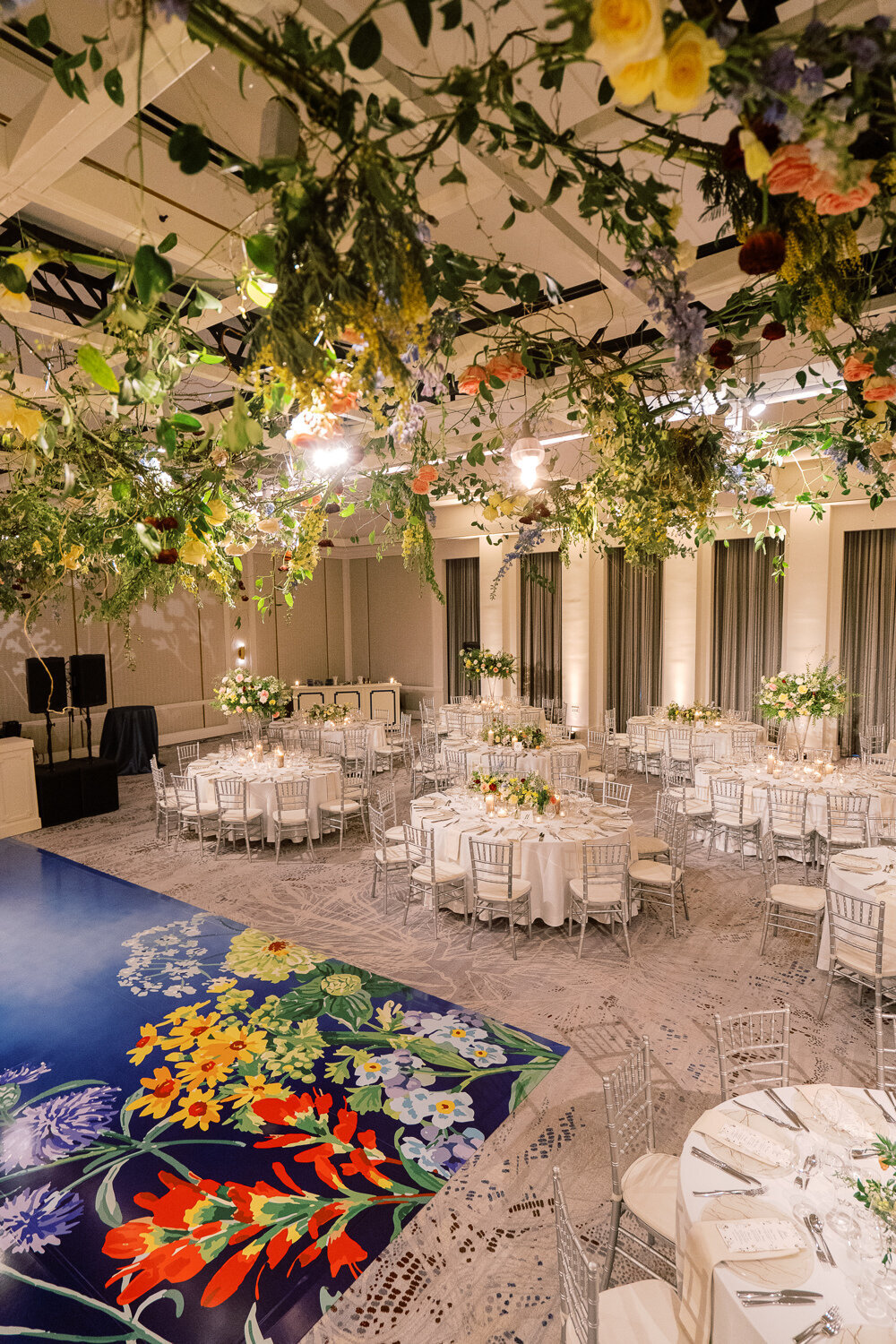 colorful floral dance floor