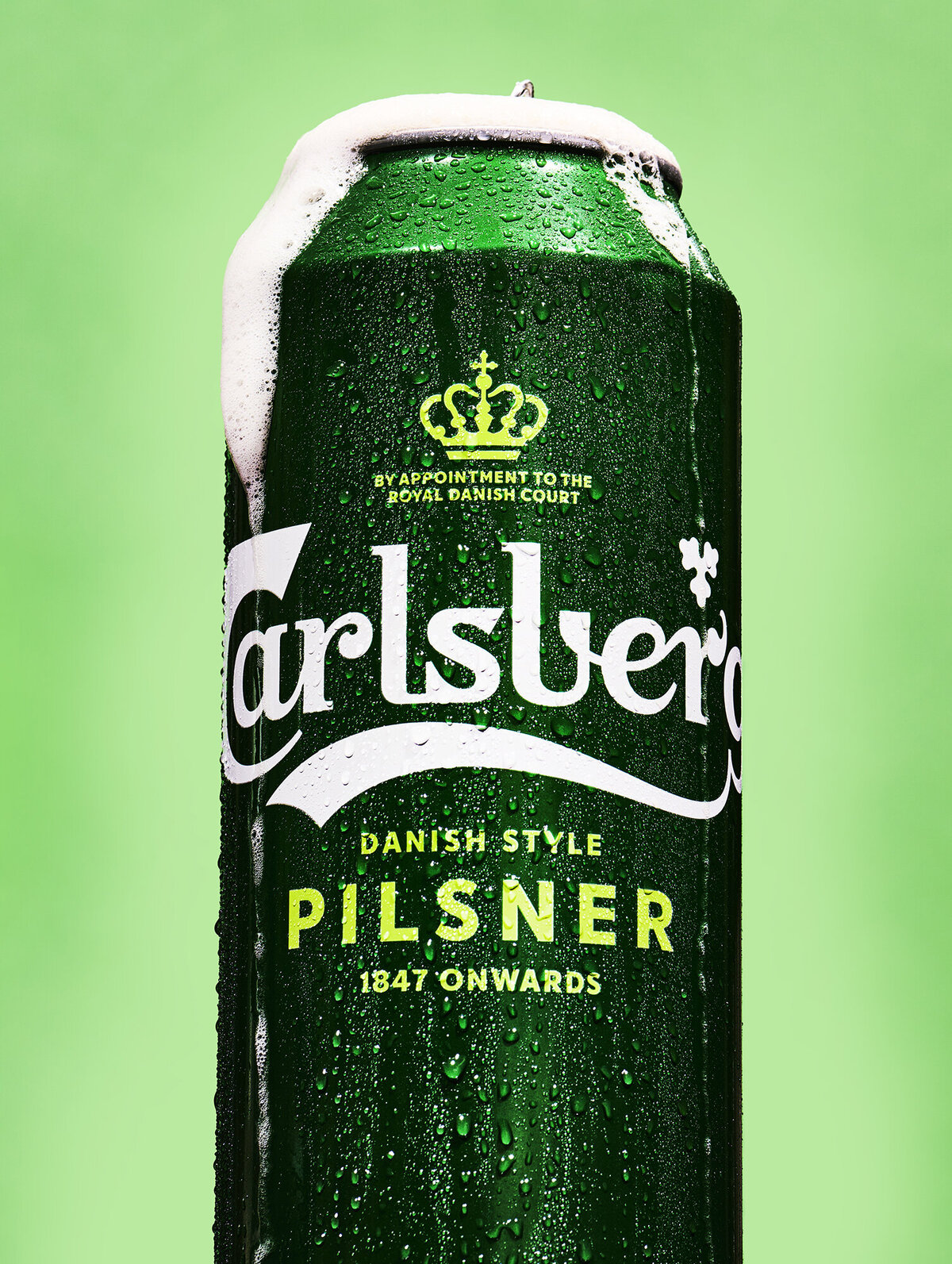 carlsberg pilsner product photography