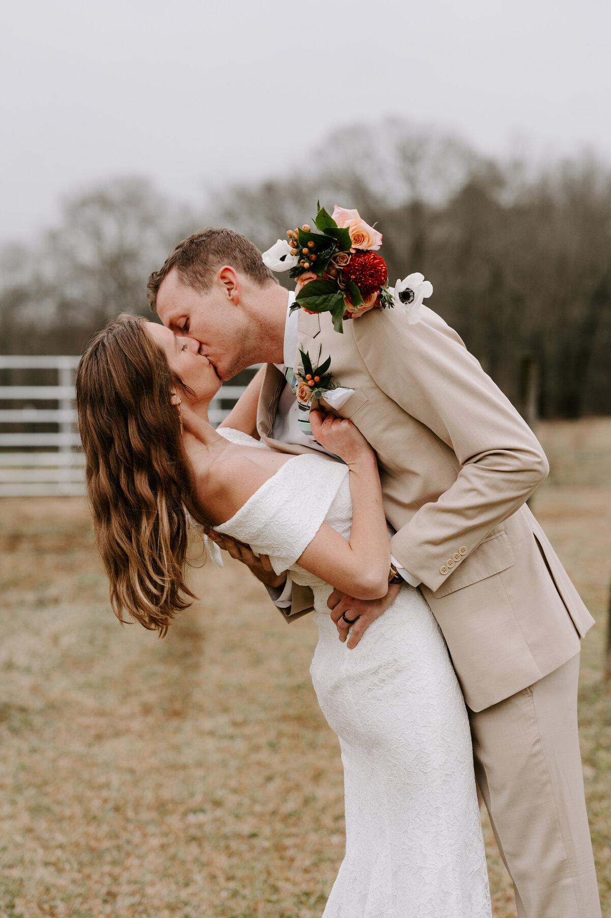 Bride and groom portraits at Historic Red Farm