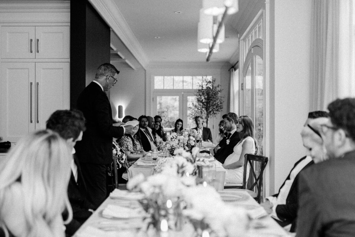 Father of the bride having a speech.