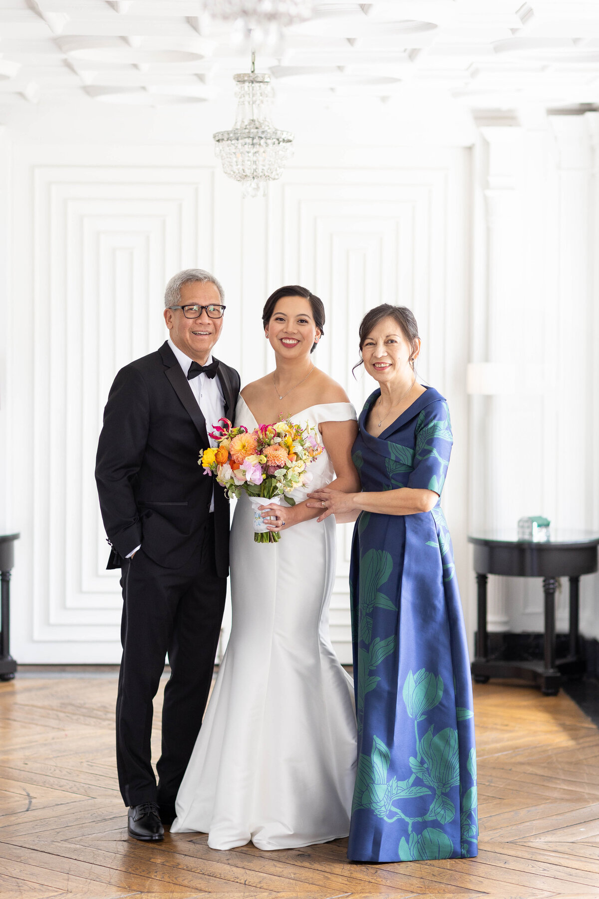 Bride and her parents