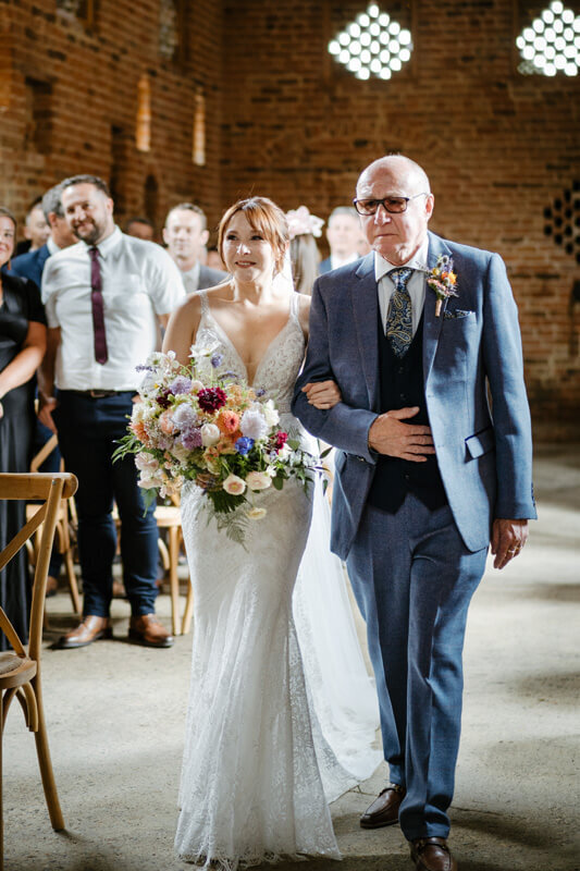 bride with dad