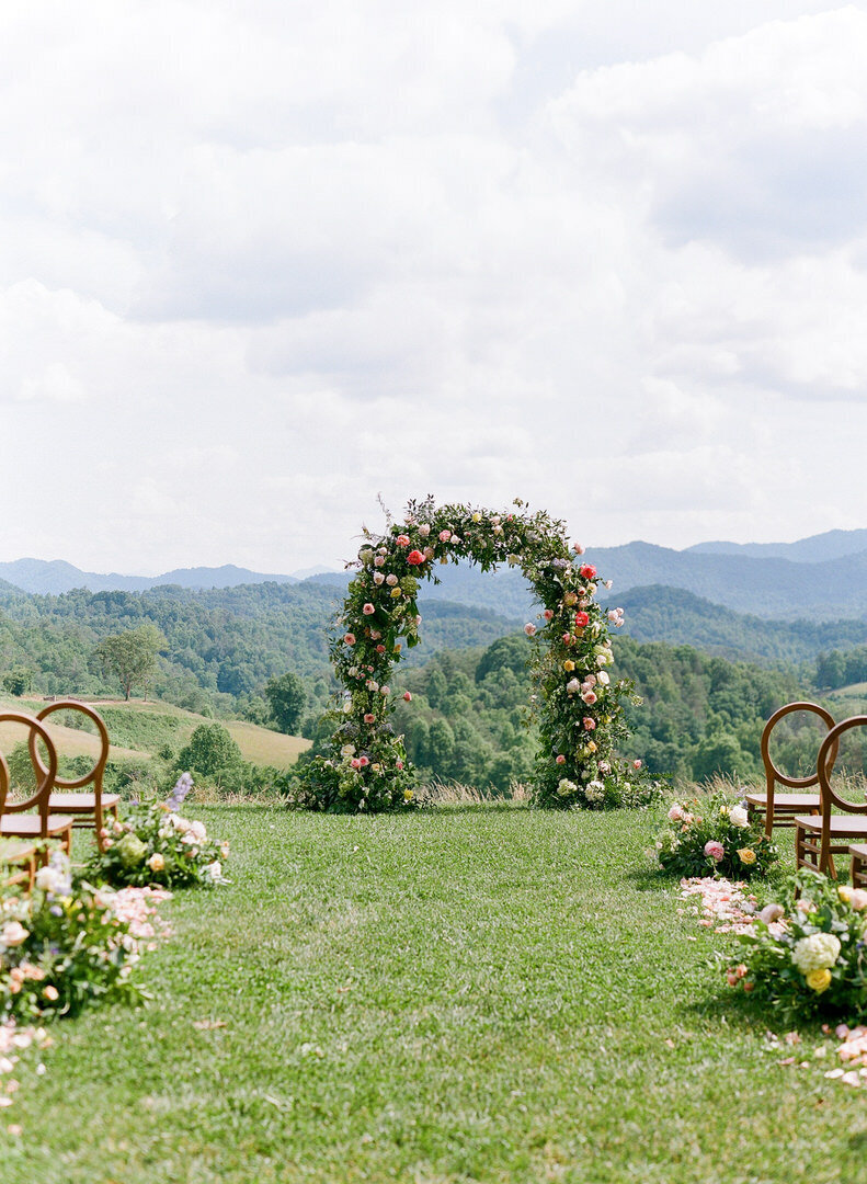 Flower Arch at The Ridge Wedding Venue Photo
