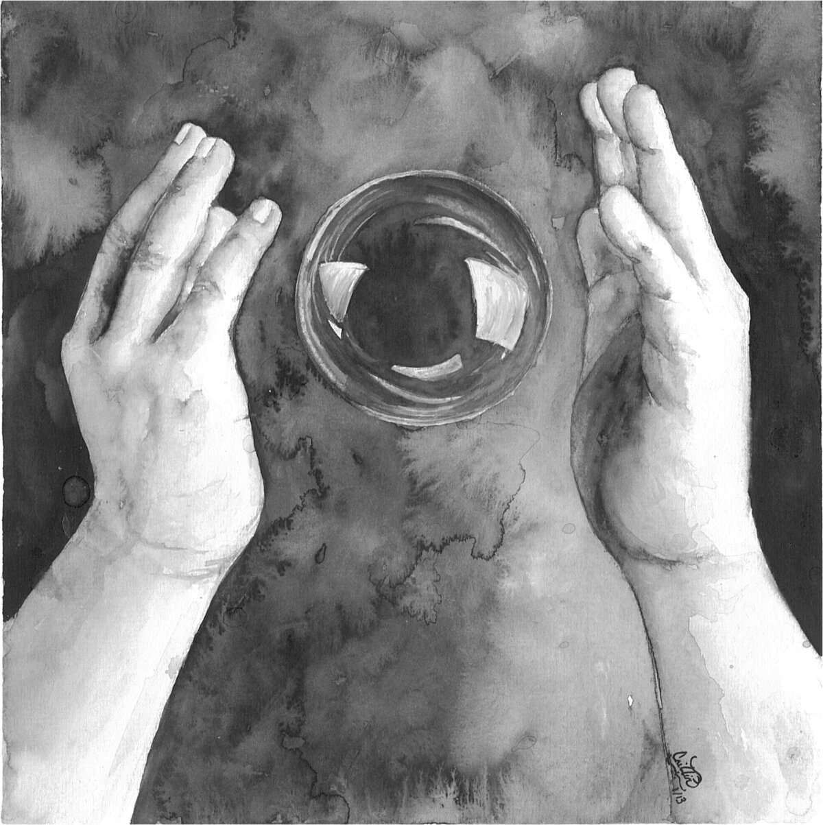hands bubble 