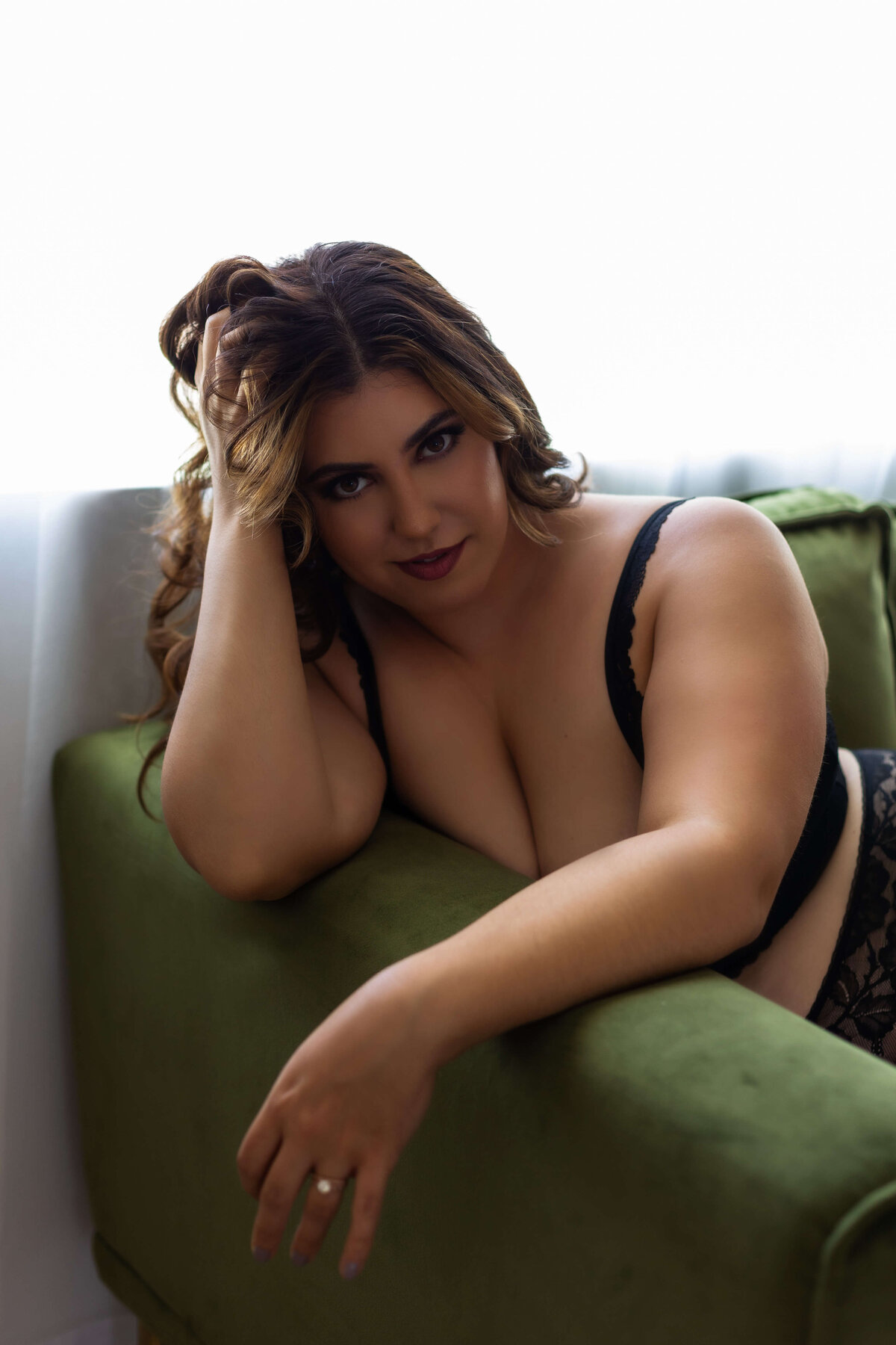 confident boudoir woman