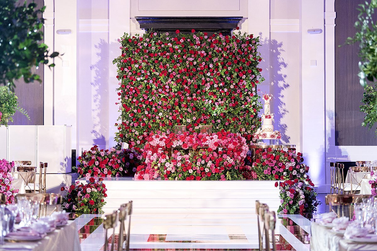 pink-red-floral-wall-wedding