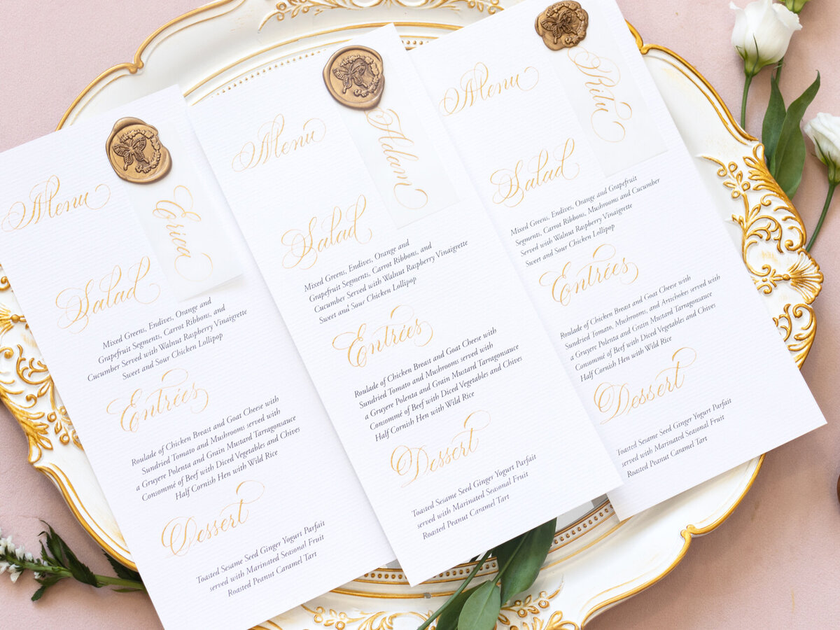 G Designers Wedding Menu WM21