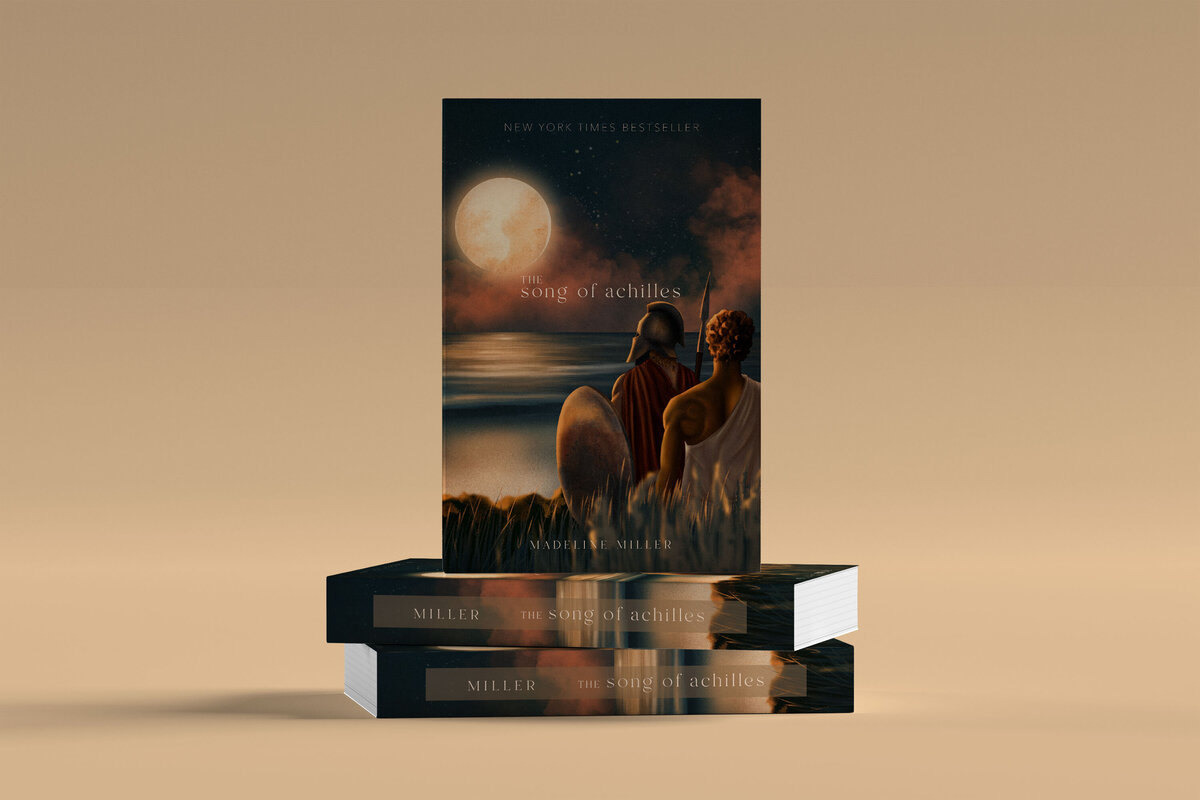 Mockup of The Song of Achilles Book cover design