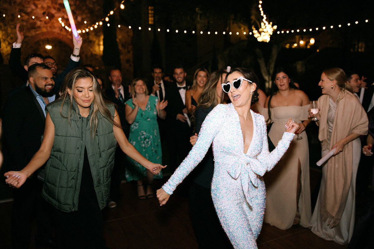 bride and groom dancing at bella collina wedding florida​