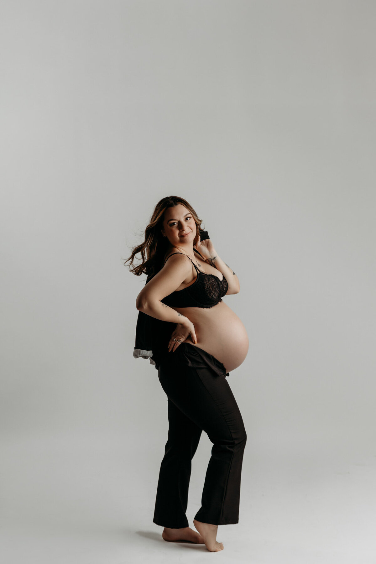 studio maternity session