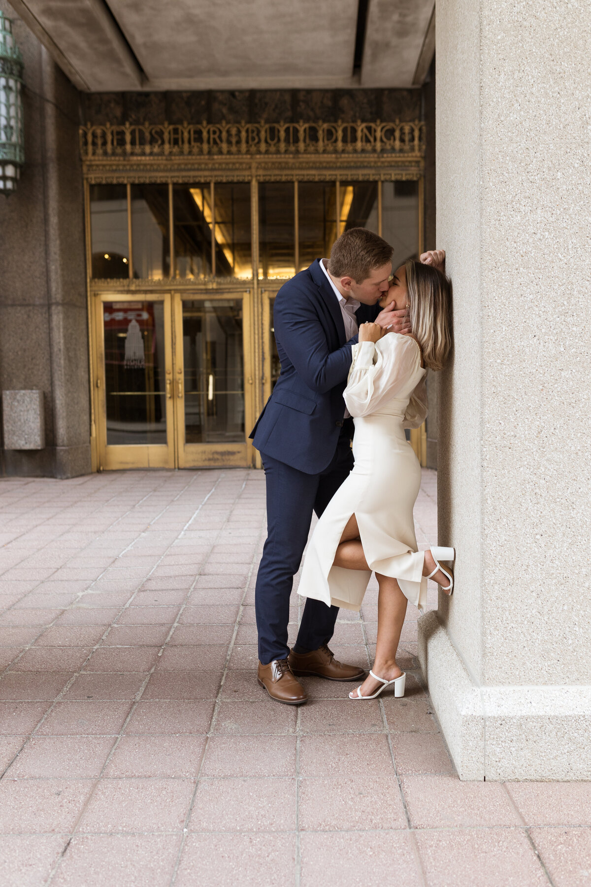 Downtown Detroit Engagement Photographer Savvy Shoots Photography