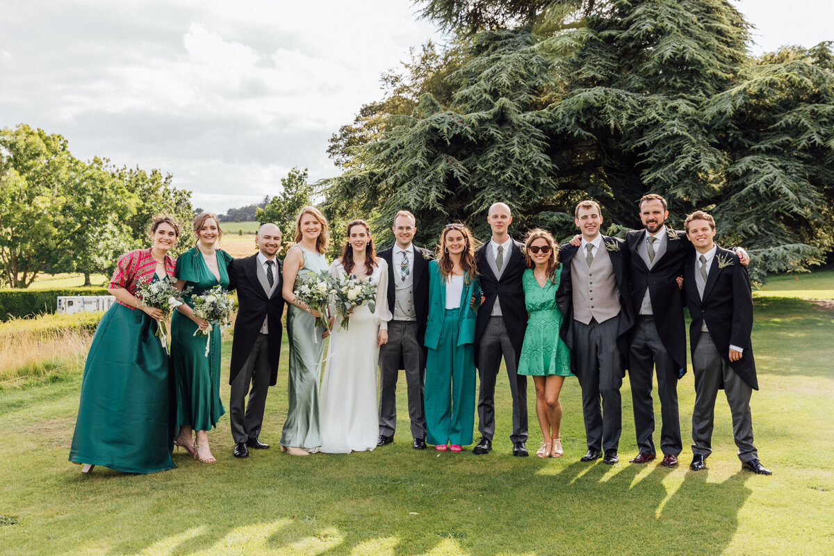 Wedding guests at Hill of Tarvit