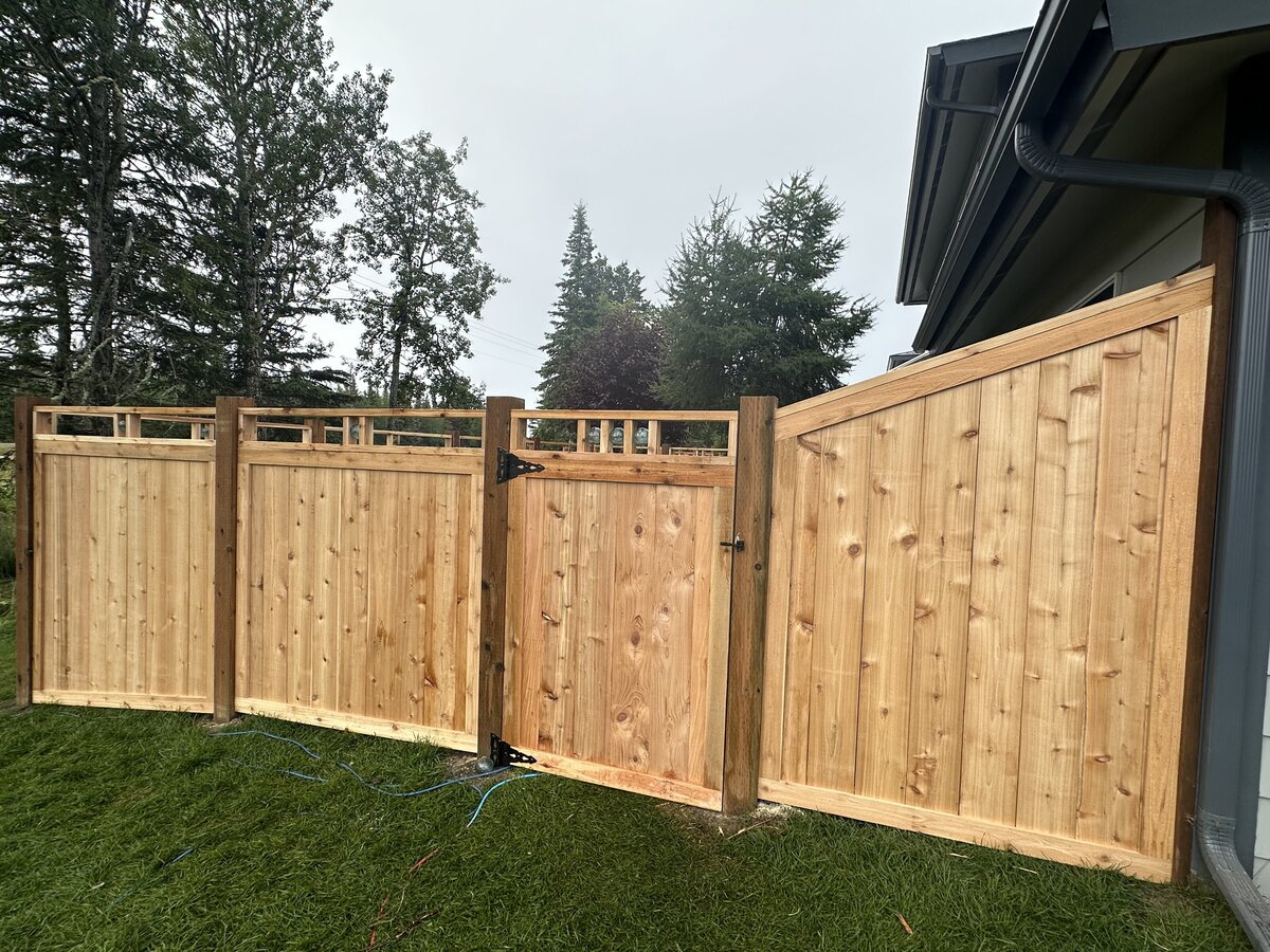 vFencing Project by Blue River Builders on Alaska's scenic Kenai Peninsula.