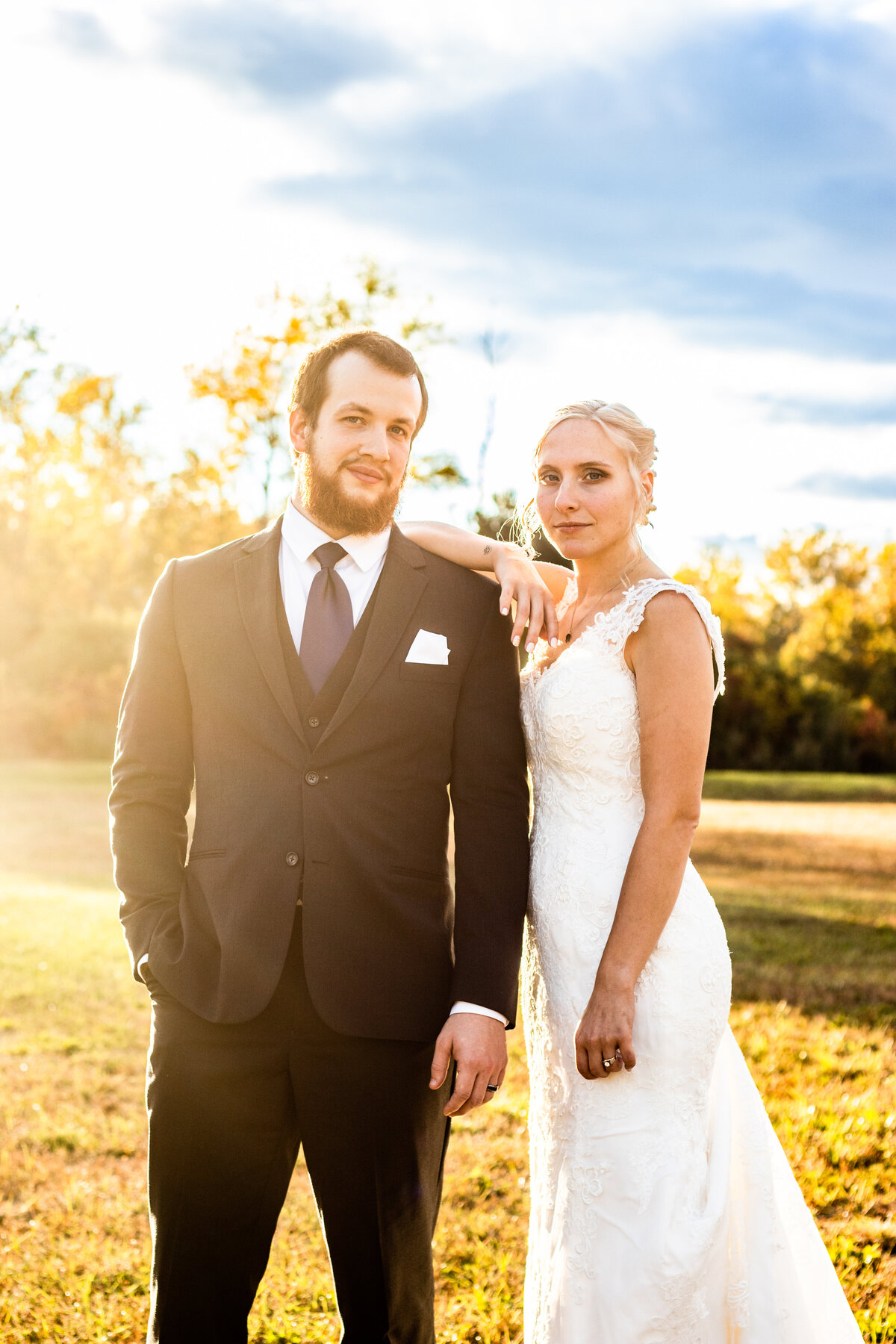 Bride and groom portraits shot in Midland, Michigan. Photo by Devin Ramon Photography.