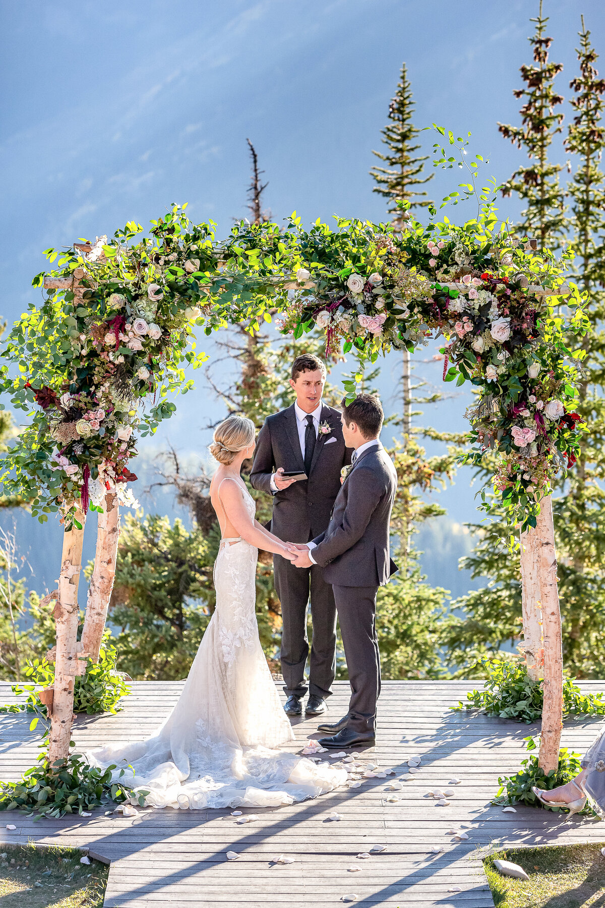 A Bride and Groom Get Married at the Little Nell Aspen