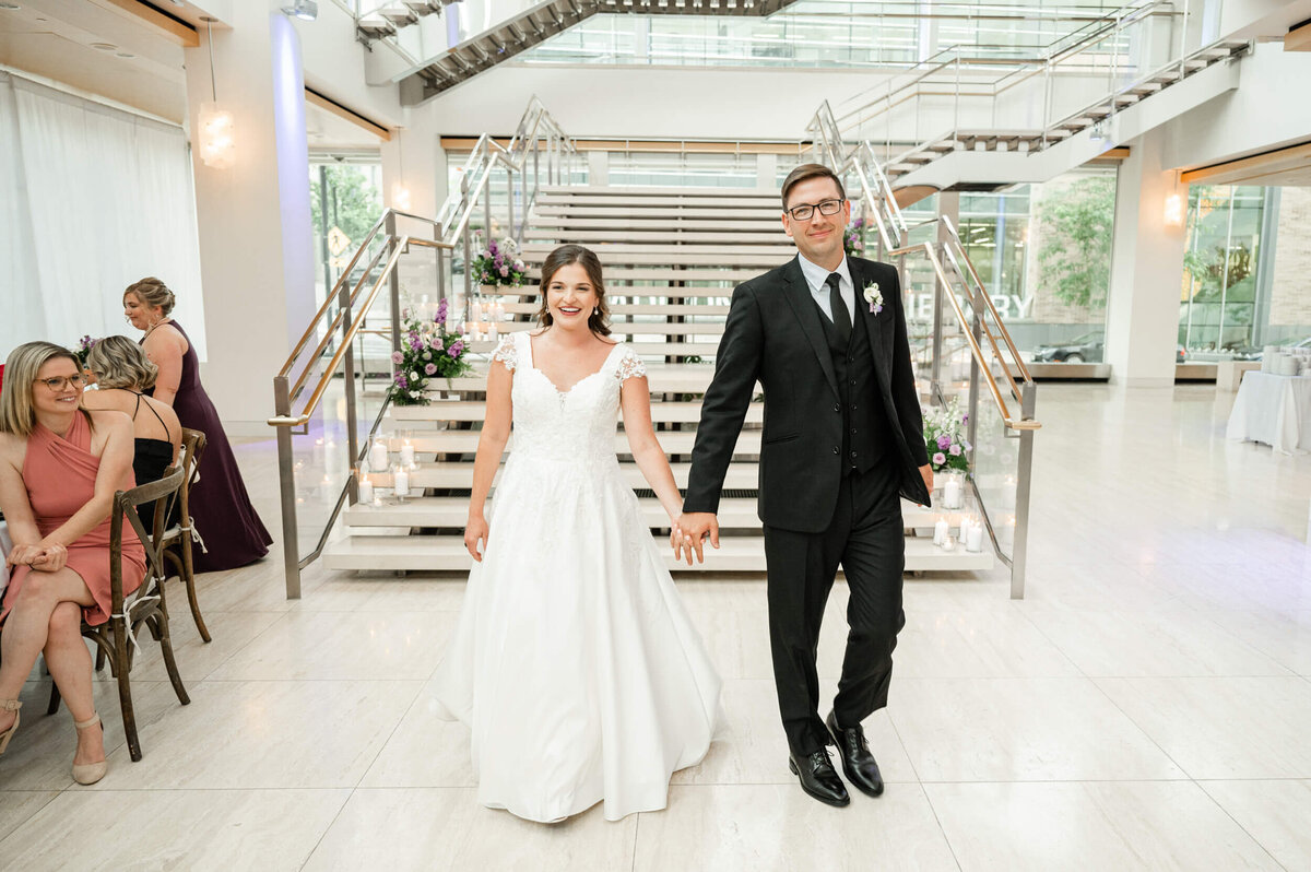 Wedding couple an Overture Center wedding in Madison, WI