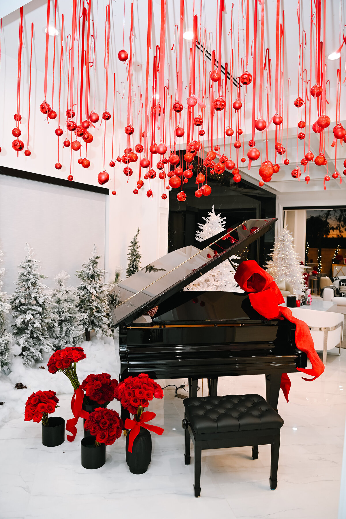 Luxury holiday decor installation by The Works Collective | immersive seasonal event design for a private residence.
