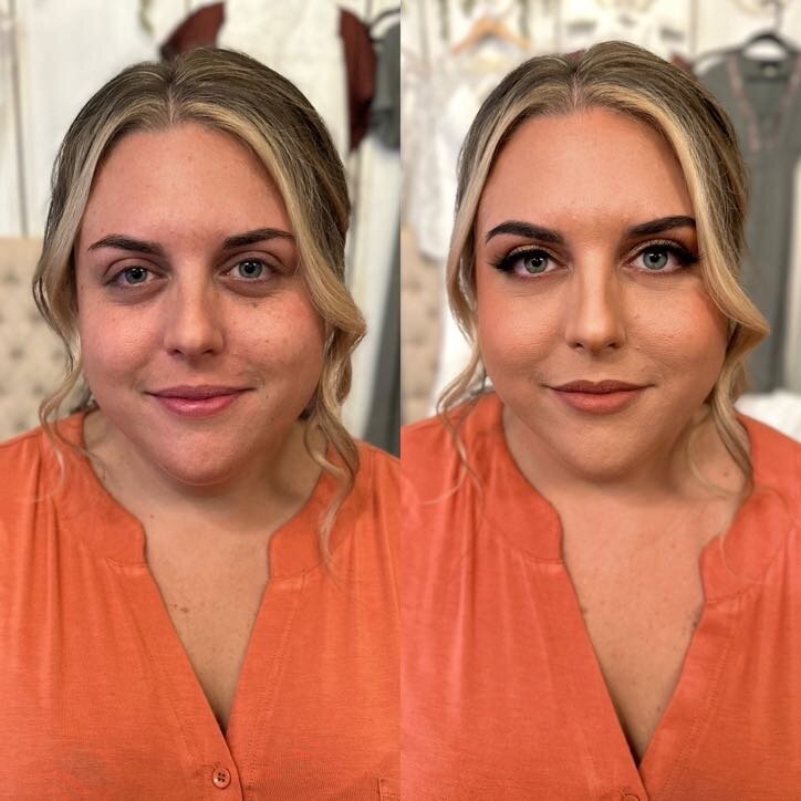 nashville hair and makeup artist glam bridesmaid makeup gold shimmer eyeshadow