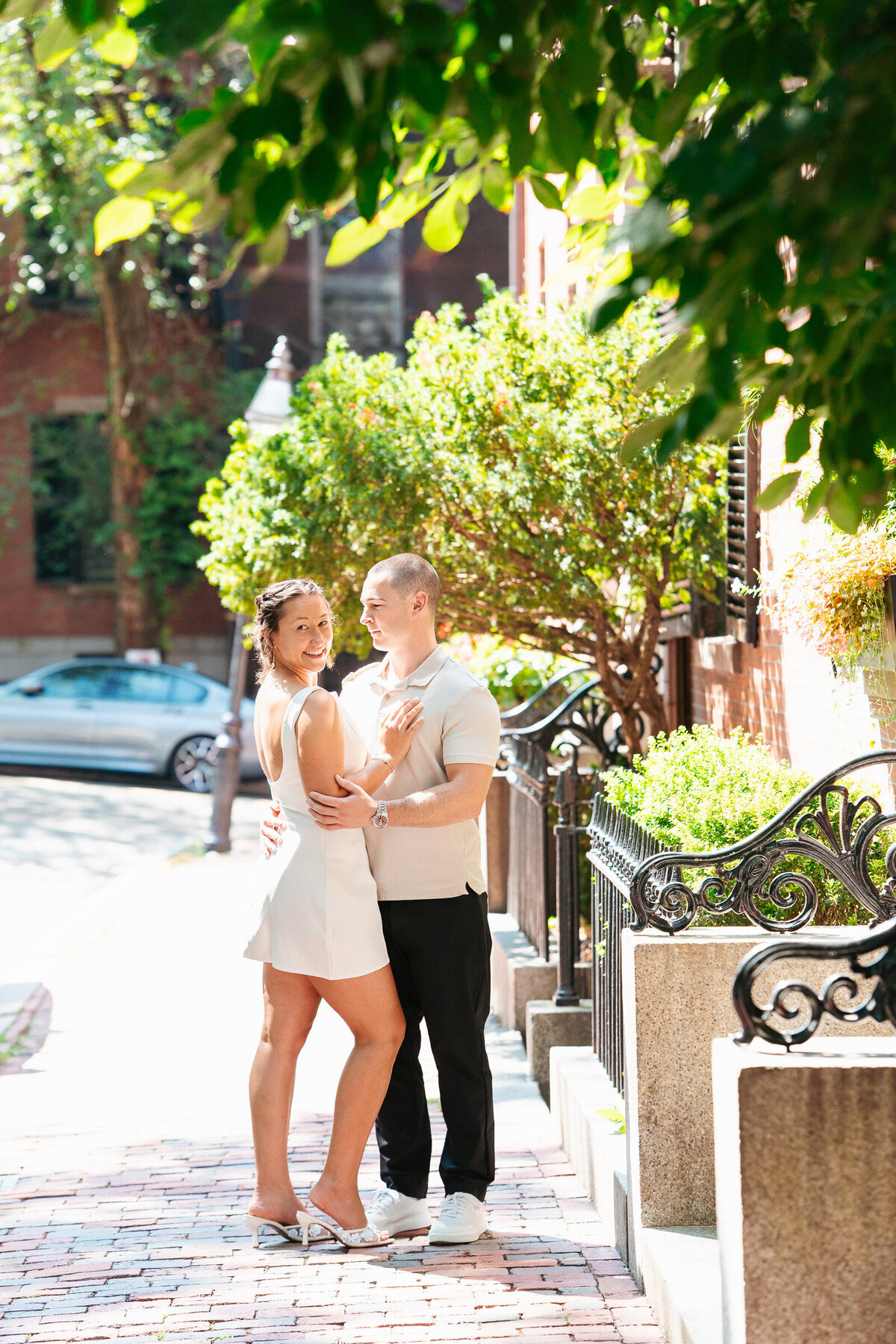 Romantic Boston engagement photography featuring emotional, editorial-style couple portraits.
