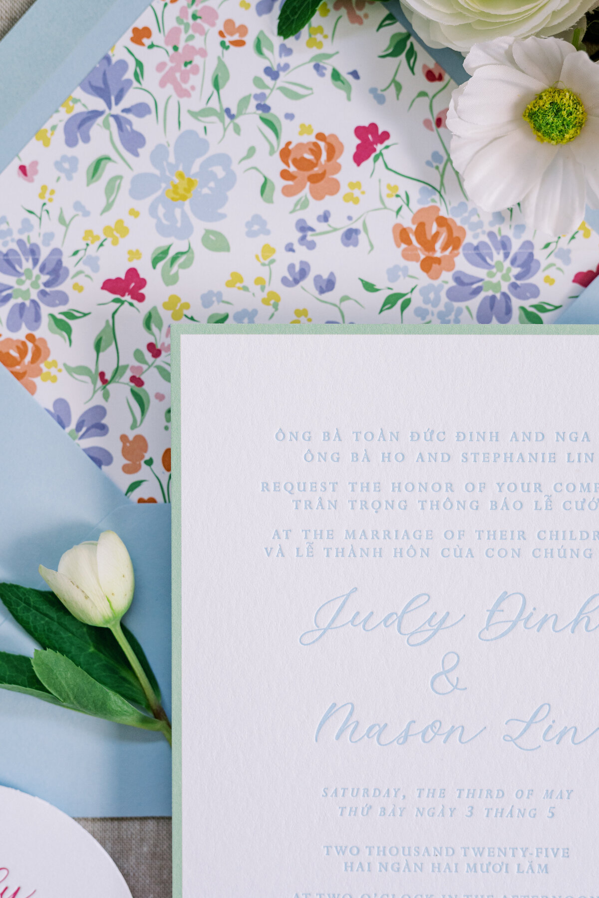 Custom Vietnamese wedding invitation Atlanta