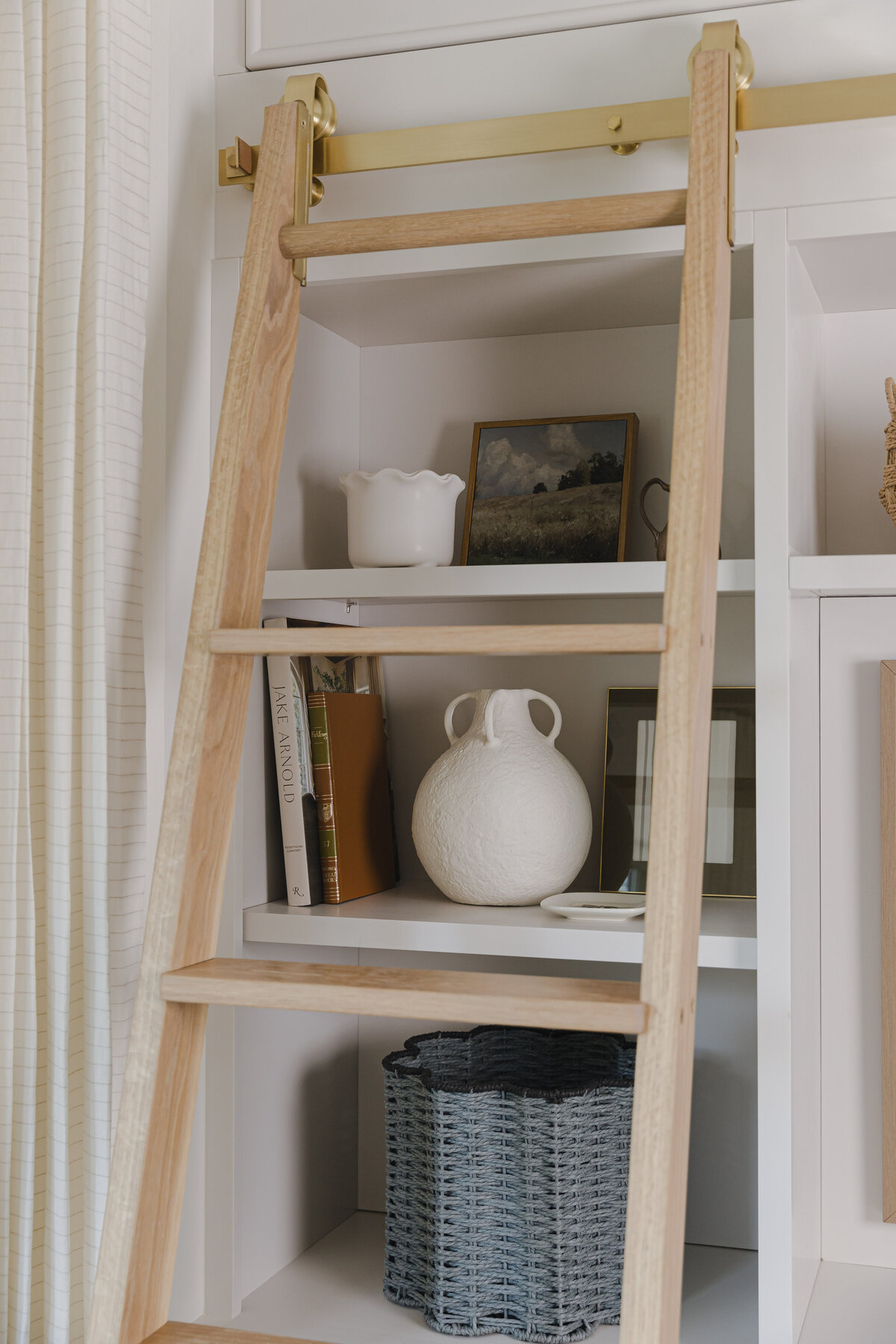 Living room bookshelves