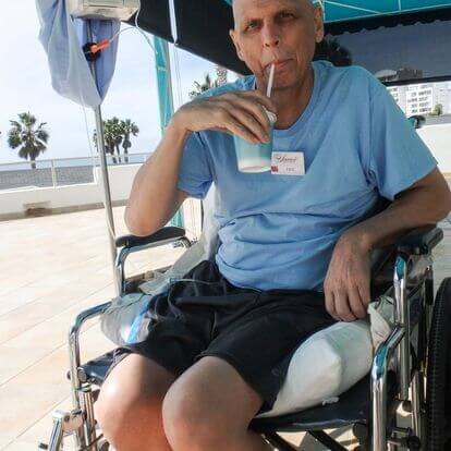 Part 4 - Eric Sitting Outside with his I.V. and Green Juice