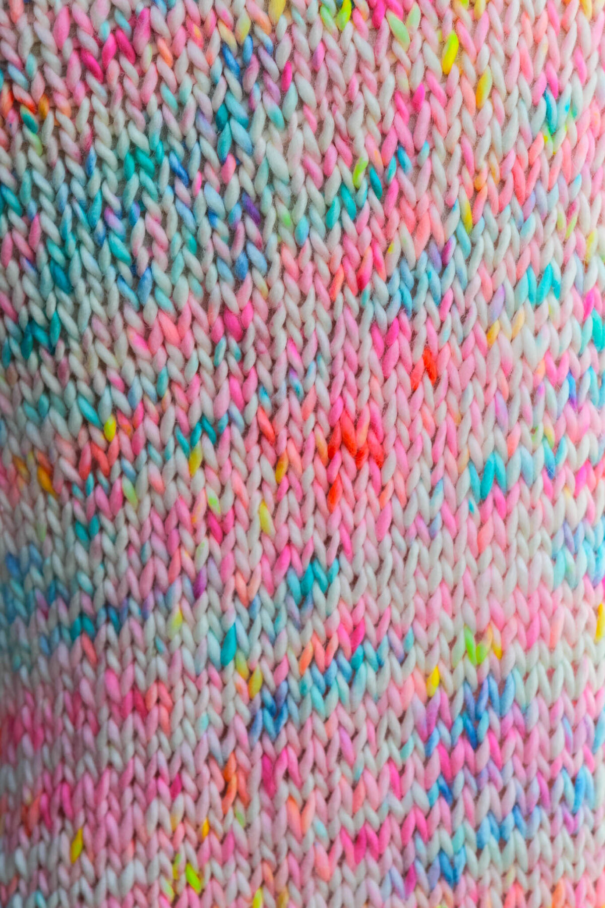 hand dyed hand knit close up