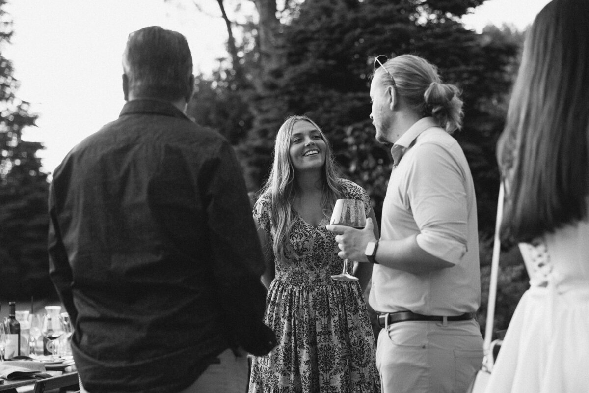 Pizza, wine, and laughter during an intimate Italian rehearsal dinner