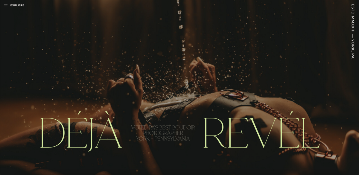 Deja Revel Hero Section