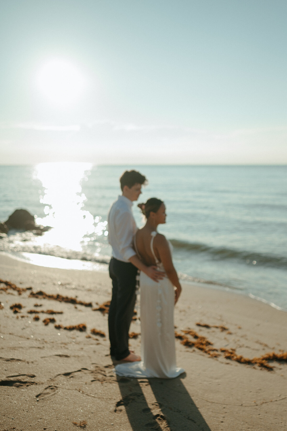 boho themed wedding photos on beach