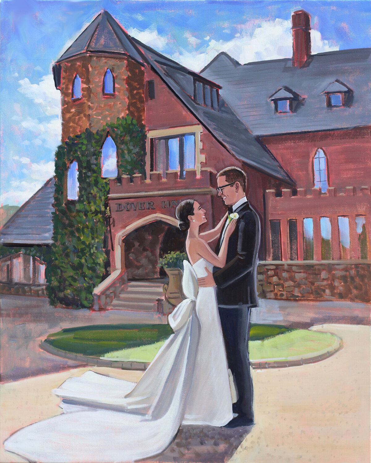Dover Hall Wedding, Richmond Live Wedding Painter