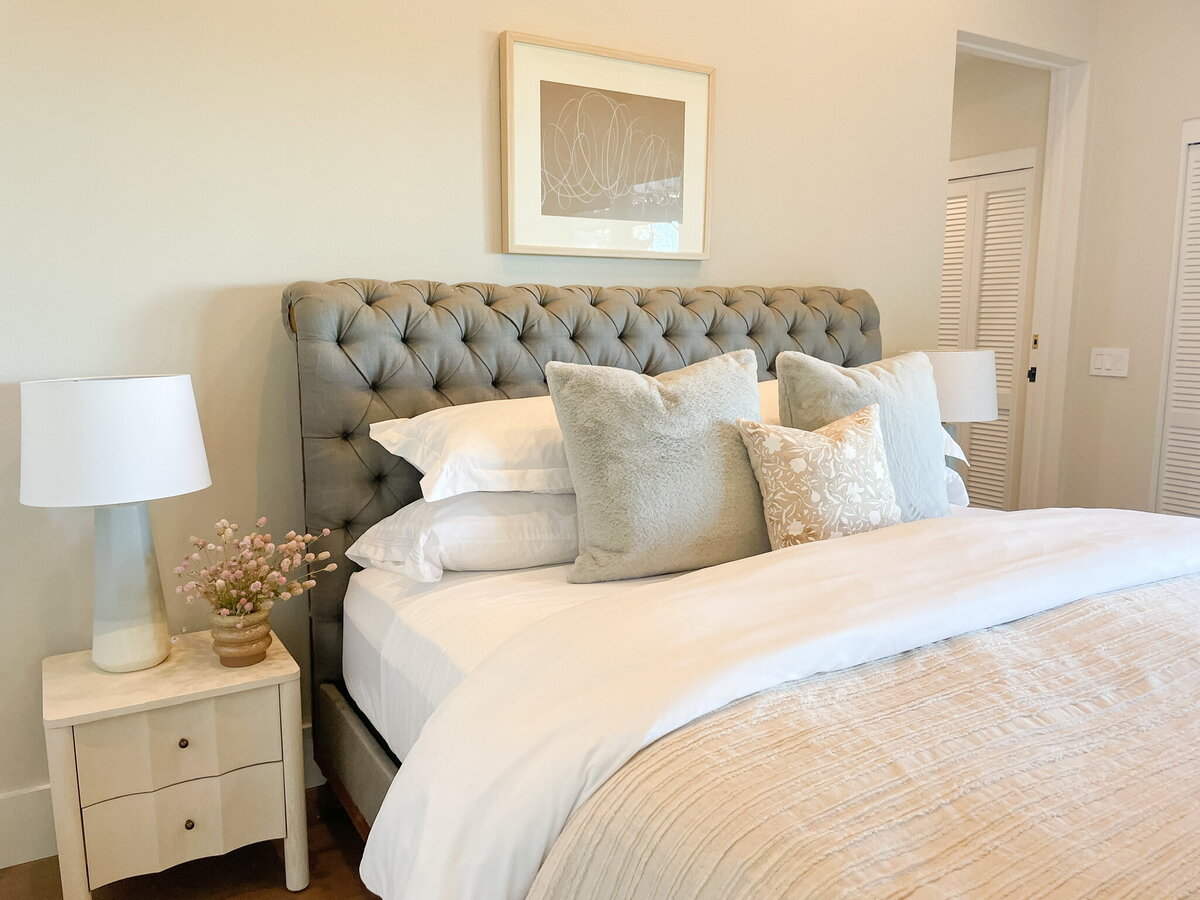 bed and bedside table